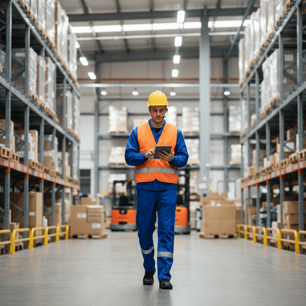 Warehouse operations with active security monitoring