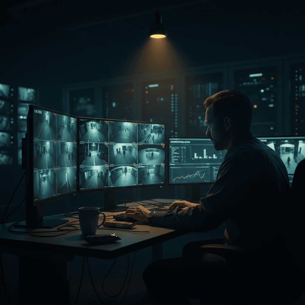 24/7 alarm monitoring control room