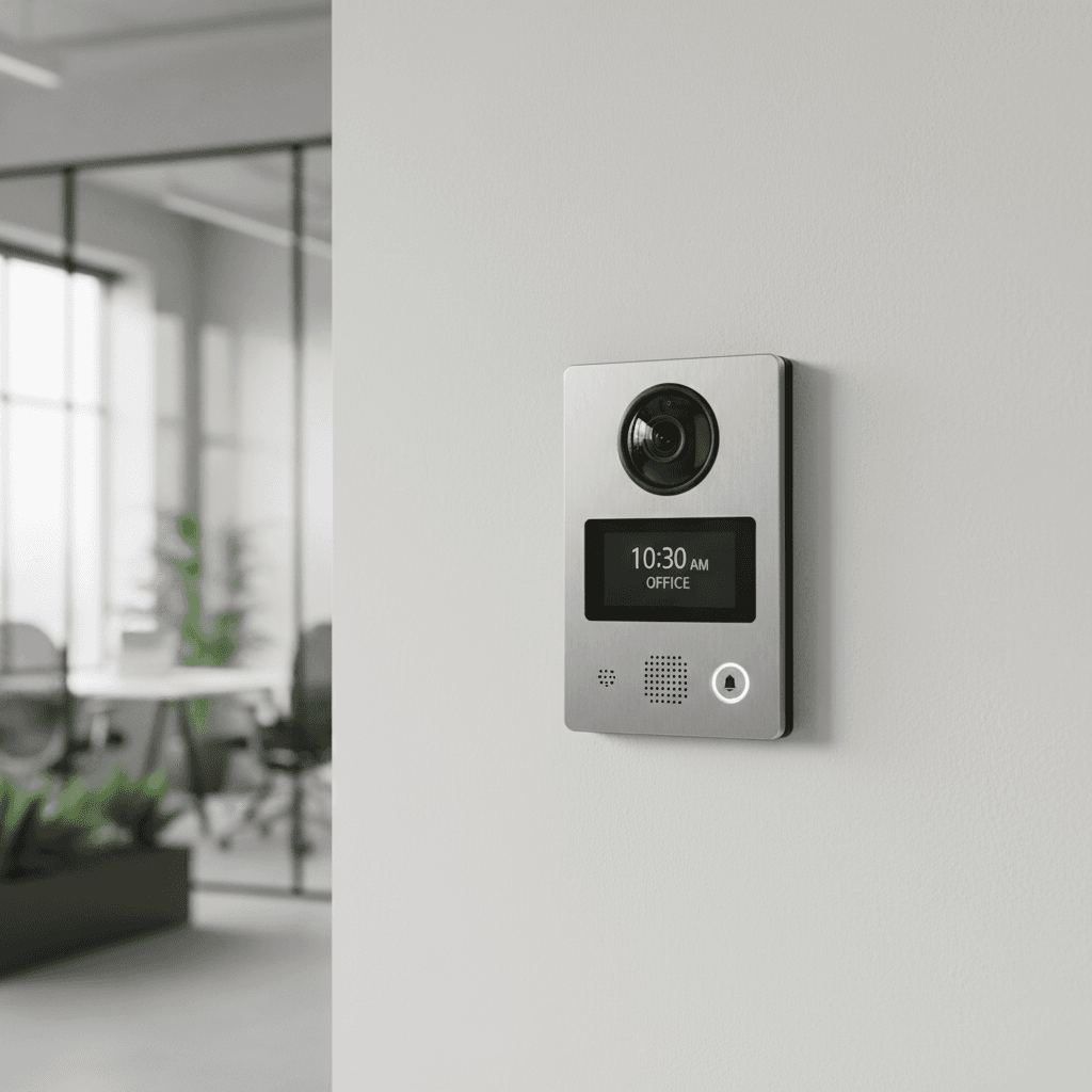 Integrated intercom and access control system in a commercial office