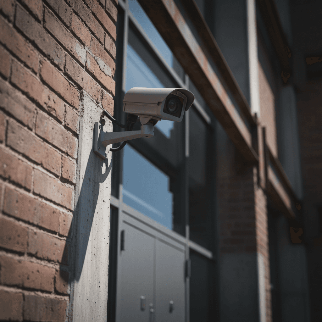 CCTV surveillance camera installed on government building