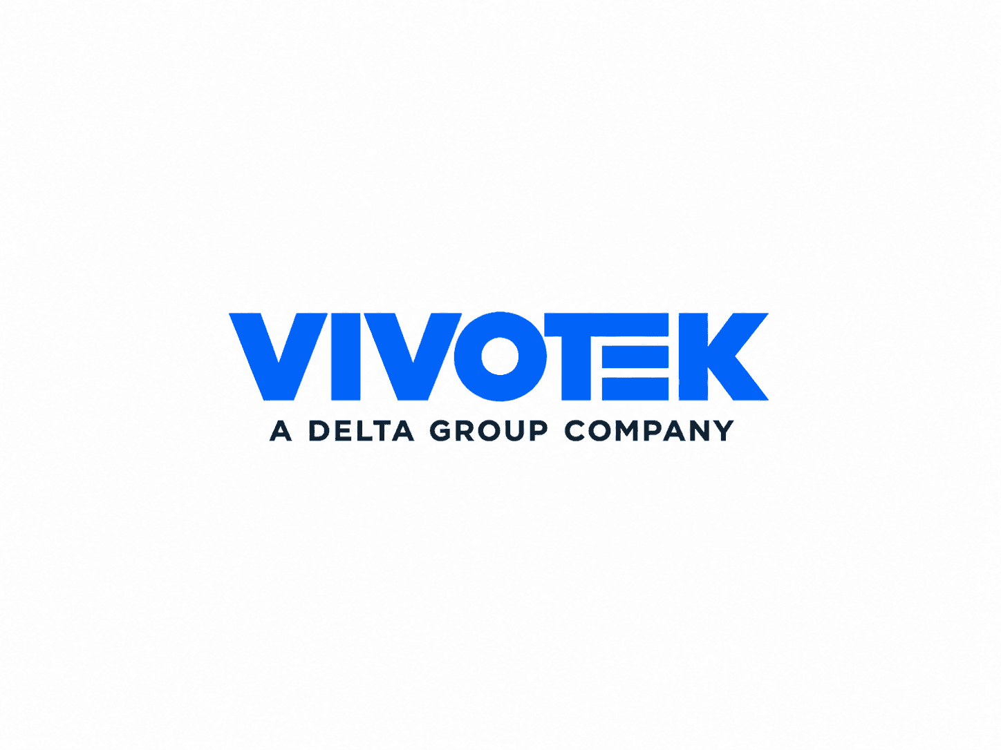 Blue VIVOTEK logo in bold font above black text reading A DELTA GROUP COMPANY.