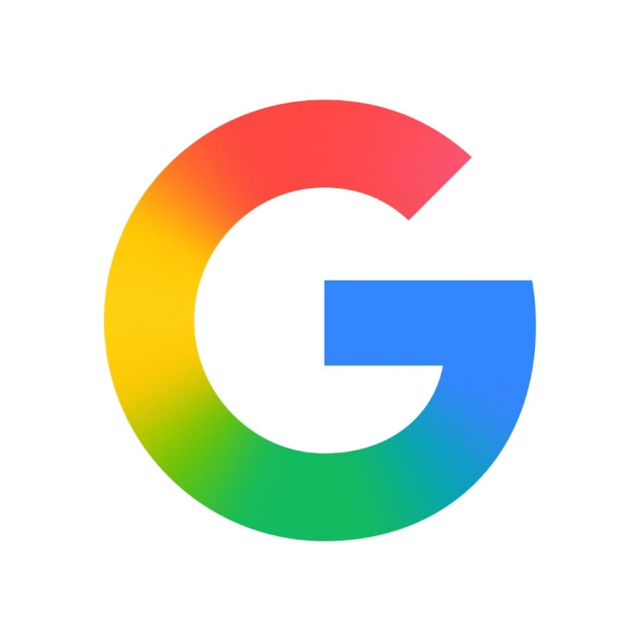 Google's capital G logo featuring a vibrant gradient of red, yellow, green, and blue.